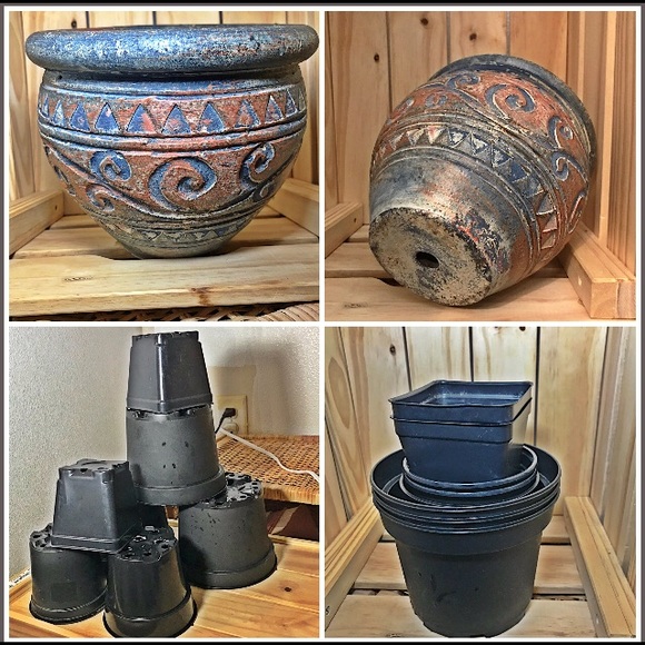 Other - 8 pc clay flowerpot/planters bundle